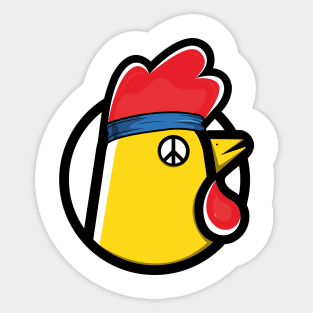 Hippie Chicken Sticker